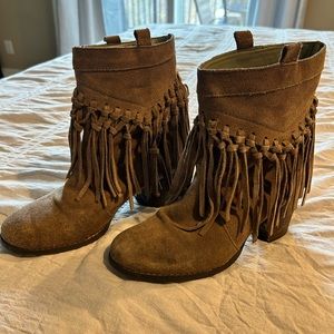 Sbicca Fringe Booties